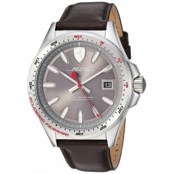 Men's 'Pilota' Quartz Stainless Steel and Leather Casual Watch