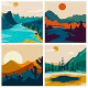 4 Pack Sunset Paint by Number for Adults Beginners