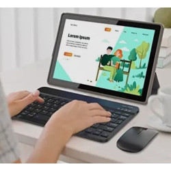 CP20 10-Inch Android Tablet with Keyboard, 128GB Storage Black
