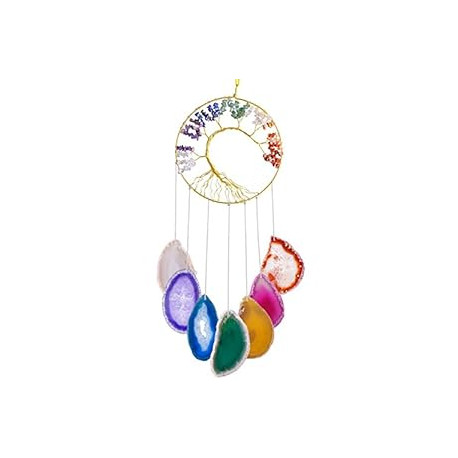 Tree of Life Agate Slice Wind Chime