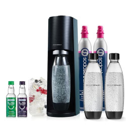SodaStream Terra Sparkling Water Maker Bundle (Black), with CO2