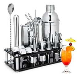 Cocktail Shaker Set, 23-Piece Stainless Steel Bartender Kit