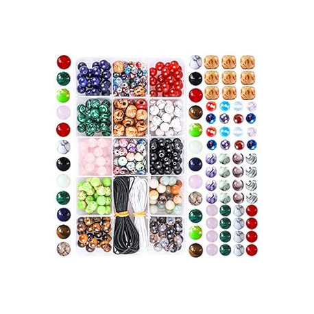290 Pcs Crystal, Chakra Healing, Wooden & Gemstone Beads