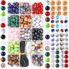 290 Pcs Crystal, Chakra Healing, Wooden & Gemstone Beads