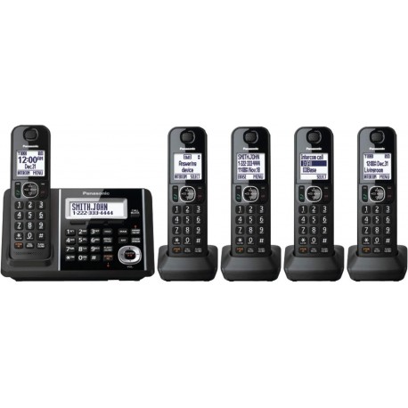 Panasonic 5 Handsets - KX-TGF345B (Black)