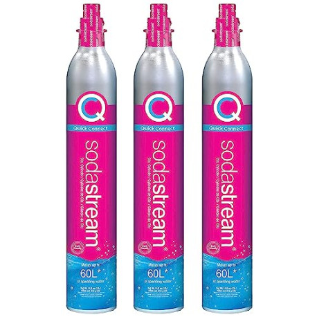 SodaStream CO2 Gas Carbonation Bundle | 3x 60L QuickConnect Cylinders