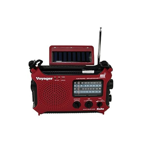 Kaito KA500IP-RED Voyager Solar/Dynamo AM/FM/SW NOAA Weather Radio