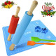 Non-Stick Rolling Pin Silicone Basting Pastry Mat