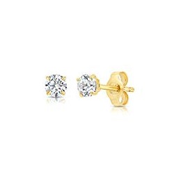 14k Yellow Gold Solitaire Round
