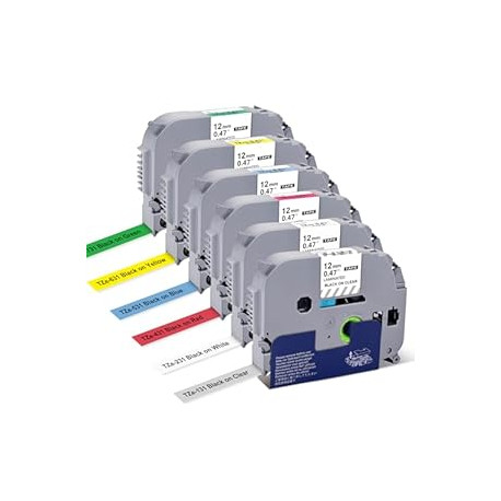 Multi Color Label Maker Tape Replacement for Brother P Touch Label Maker Cartridge TZe-231