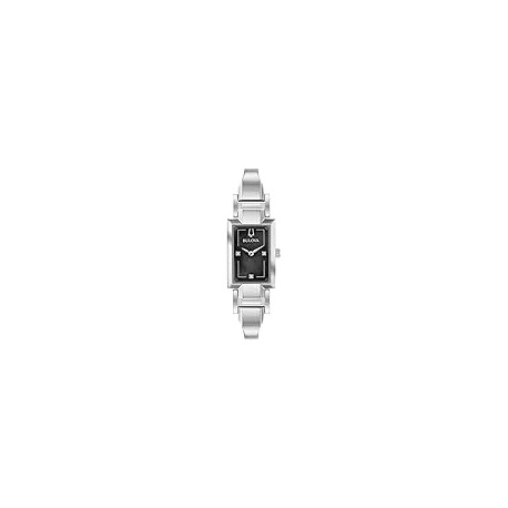 Bulova Ladies' Classic Diamond Dial Quartz Stainless Steel Watch