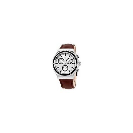 Men's Chronograph Quartz Watch with Leather Strap YVS437