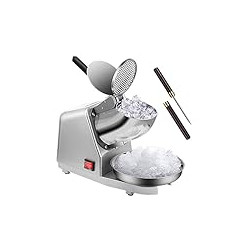 Electric Ice Crusher Shaver Dual Blades Snow Cone Maker Machine Silver 173lbs/hr
