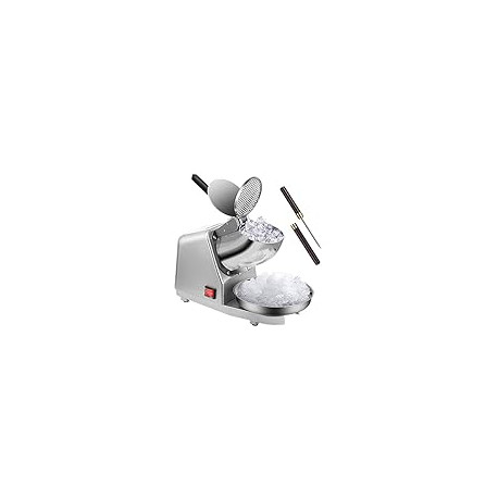Electric Ice Crusher Shaver Dual Blades Snow Cone Maker Machine Silver 173lbs/hr