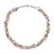 Weaved Pearl Necklace, Sterling Silver Clasp