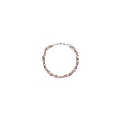 Weaved Pearl Necklace, Sterling Silver Clasp