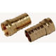 RCA Premium Coax RG6 Quad Shield Crimp-On Connectors - 10 Pack