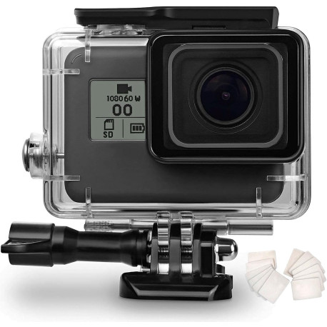 60M/196FT Waterproof Housing Case for Go Pro Hero 7/6/5/(2018) Black