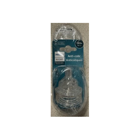 4 Philips Avent 2 2-pk Anti-colic Baby Bottle Slow Flow Nipples 0m+