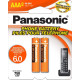 Panasonic HHR4DPA Genuine AAA NiMH Rechargeable Batteries for DECT Cordless Phones, 2 Pack,Orange