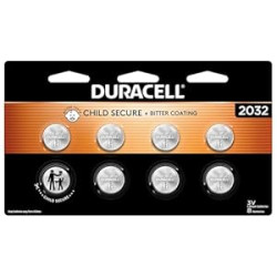 Duracell 2032 Lithium Battery, 8 Count (Pack of 1)