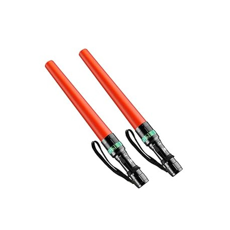 2 Pack Traffic Wand, 16 Inch Flashlight Led Traffic Control Baton