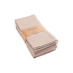 Cloth Dinner Napkins - Set of 12 Oversized (20 x 20 inches) (Taupe)