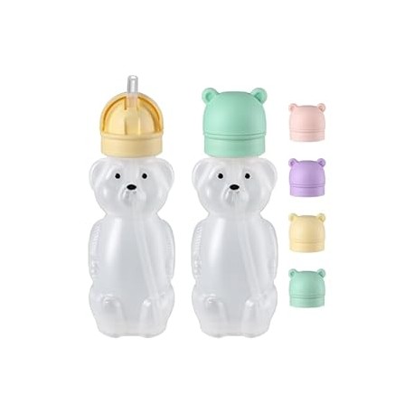 2 Pack Honey Bear Straw Cups for Baby