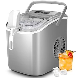 Ice Maker Machine with Handle,26Lbs/24H