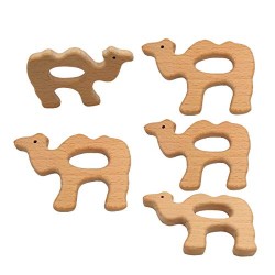 Natural Wooden Camel Teether Toys Pendant