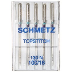 Schmetz Topstitch Machine Needle 16/100, Size 100/16 5/Pkg,1798