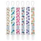 Animal Pacifier Clips, 6 Pack Binky Paci Holder and Leash