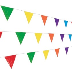 Multicolor Pennant Banner (100-Ft) for Party
