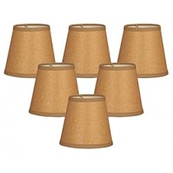 Chandelier Shade, 3 x 5 x 4.5, Brown, 6-Pack