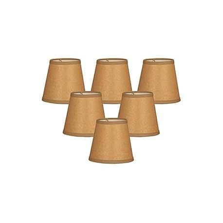 Chandelier Shade, 3 x 5 x 4.5, Brown, 6-Pack