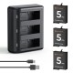 Osmo Action 5 Pro/4/3 Battery Charger, 3-Pack 2100mAh