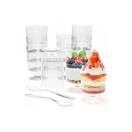 Exquisite Mini Dessert Cups With Spoons 200 Pcs