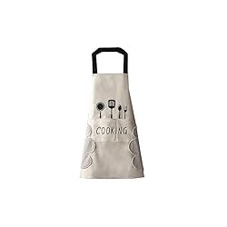 Women Kitchen Apron with Hand Wipe Pockets