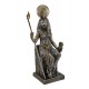 8 1/2 Inch Tall Egyptian Goddess Sekhmet Sitting on Throne Cold Cast Resin Antique Bronze Finish Statue