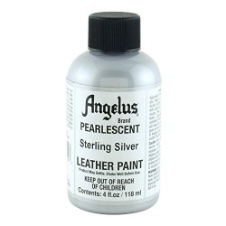 Angelus 4 oz Leather Paint, 4 Fl Oz (Pack of 1), Sterling Silver