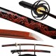 Red Dragon Engraved SAYA Japanese Katana Warrior Sword