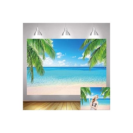 Summer Tropical Beach Theme Photo Backgrounds 5X3FT