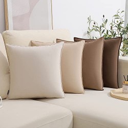Velvet Throw Pillow Covers 16x16 Set of 4