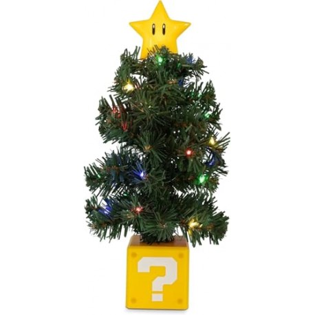 Nintendo Super Mario Bros. Super Star LED USB-Powered Light-Up Desktop Holiday Tree