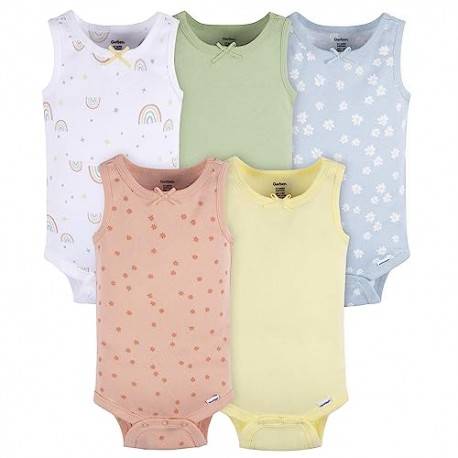 Baby Girls Multi-Pack Sleeveless Onesies Bodysuit