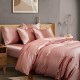 6Pcs Rose Gold Duvet Cover Set Queen Size