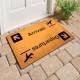 Welcome Mat with Rubber Back Arrivals & Departures Cute