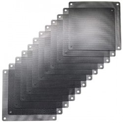 12 Pcs 140mm PVC Black PC Cooler Fan Dust Filter