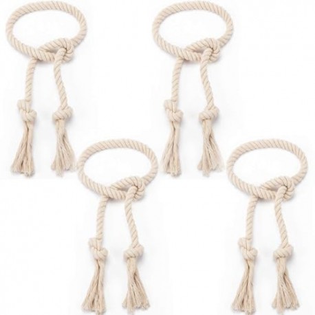 4 Pcs Hand Woven Curtain Tiebacks No Drilling