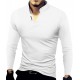 Mens Fashion Polo Henley Shirts Short/Long Sleeve Casual